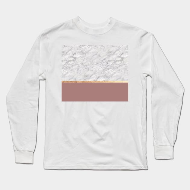 Black and gold marble III Long Sleeve T-Shirt by marbleco